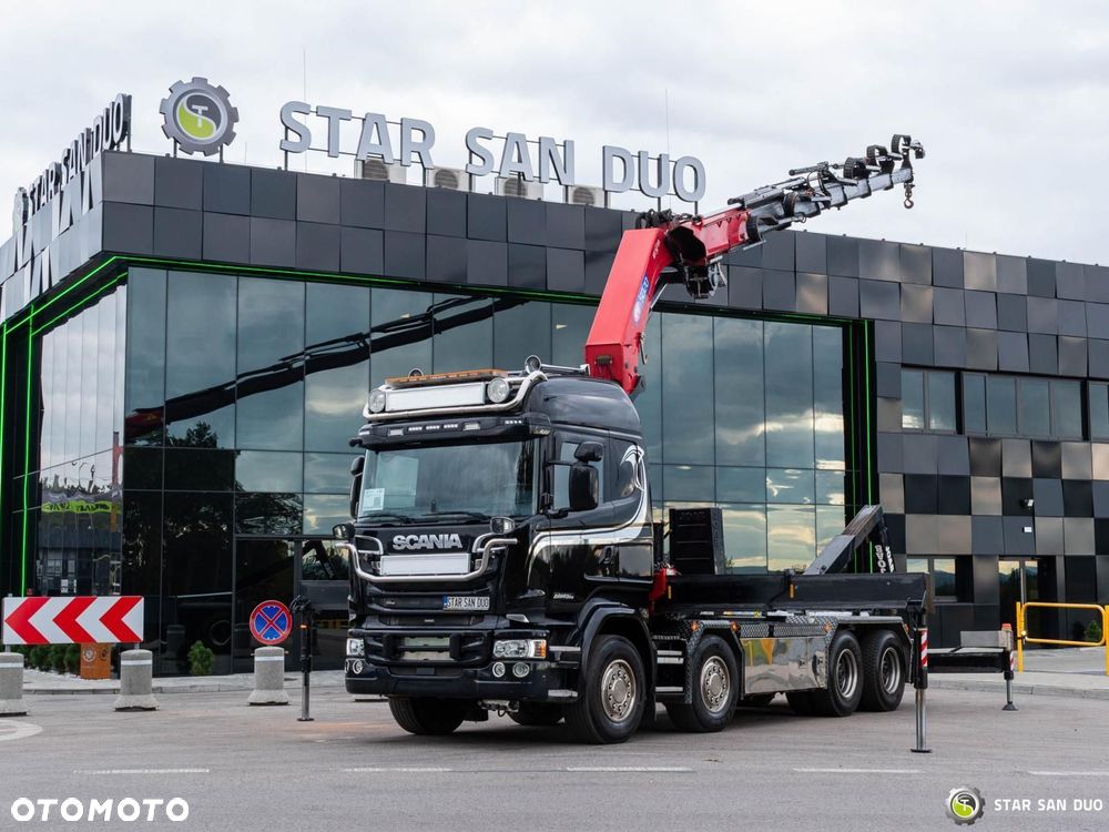 Scania R580 8x4 HMF 5020-K6, JOAB L20 5200AK Żuraw HDS Hakowiec Wciągarka - 4