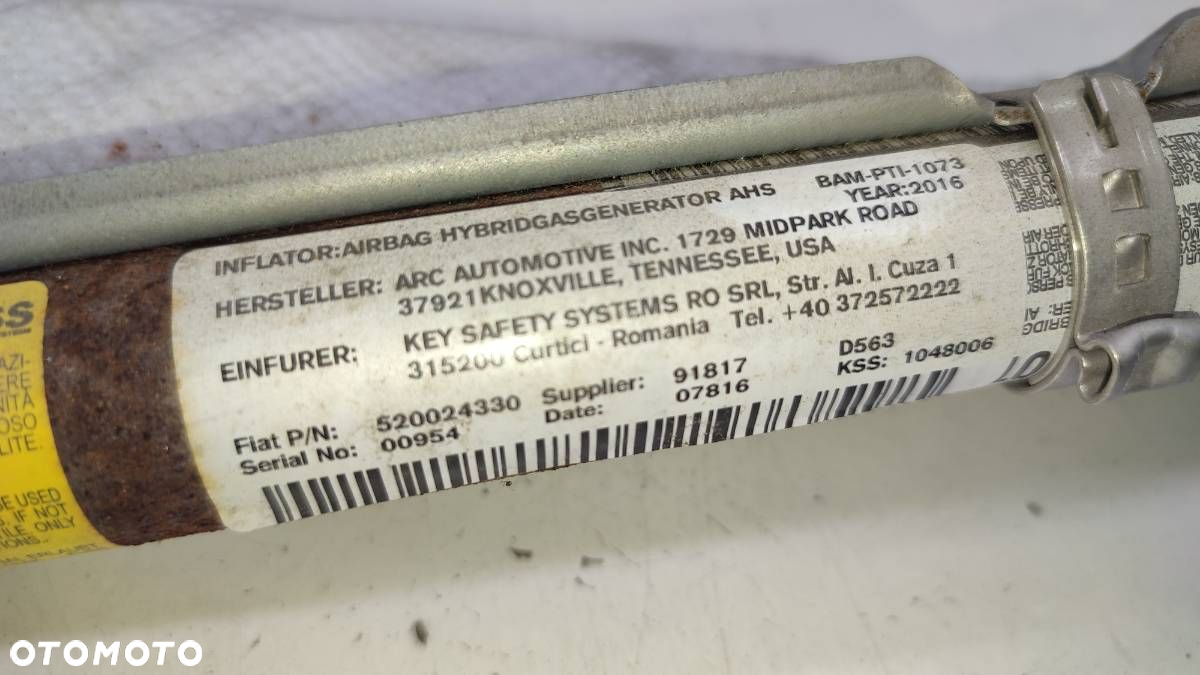 KURTYNA POWIETRZNA AIRBAG LEWA FIAT 500L 520024330 - 3
