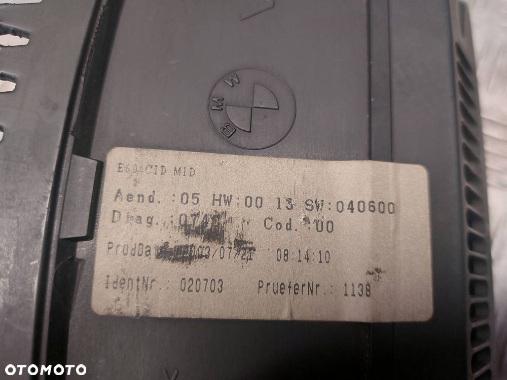 PANEL IDRIVE + WYŚWIETLACZ + RADIO BMW E60 520i 6940032 6934259 6938109 - 10