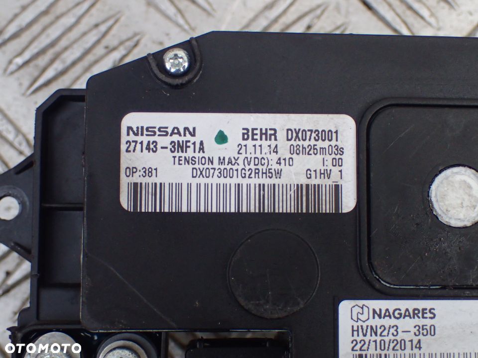 NISSAN LEAF WYMIENNIK CIEPŁA 27143 3NF1A - 5