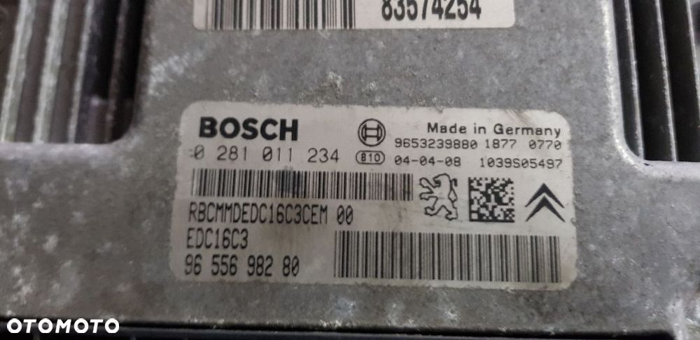 PEUGEOT 307 1.6 HDI STEROWNIK SILNIKA 0281011234 - 2