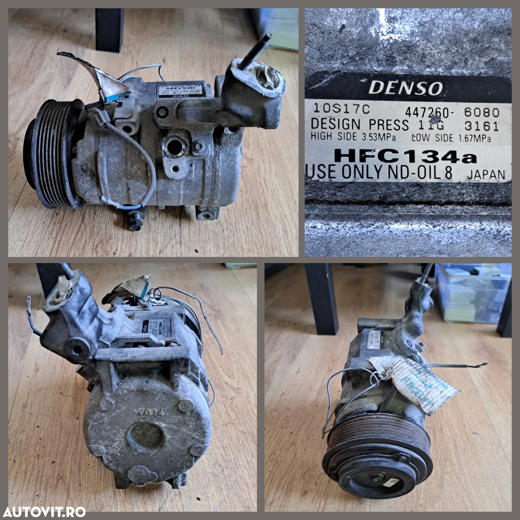 Compresor clima ac aer conditionat climatronic Saab 93 9-3 1.9 ttdi Opel Vectra A C 2.0 dti 2.2 d Peugeot 407 Citroen C5 Peugeot 508 BMW Honda Acord Smart Fortwo Vw Passat B5.5 - 6