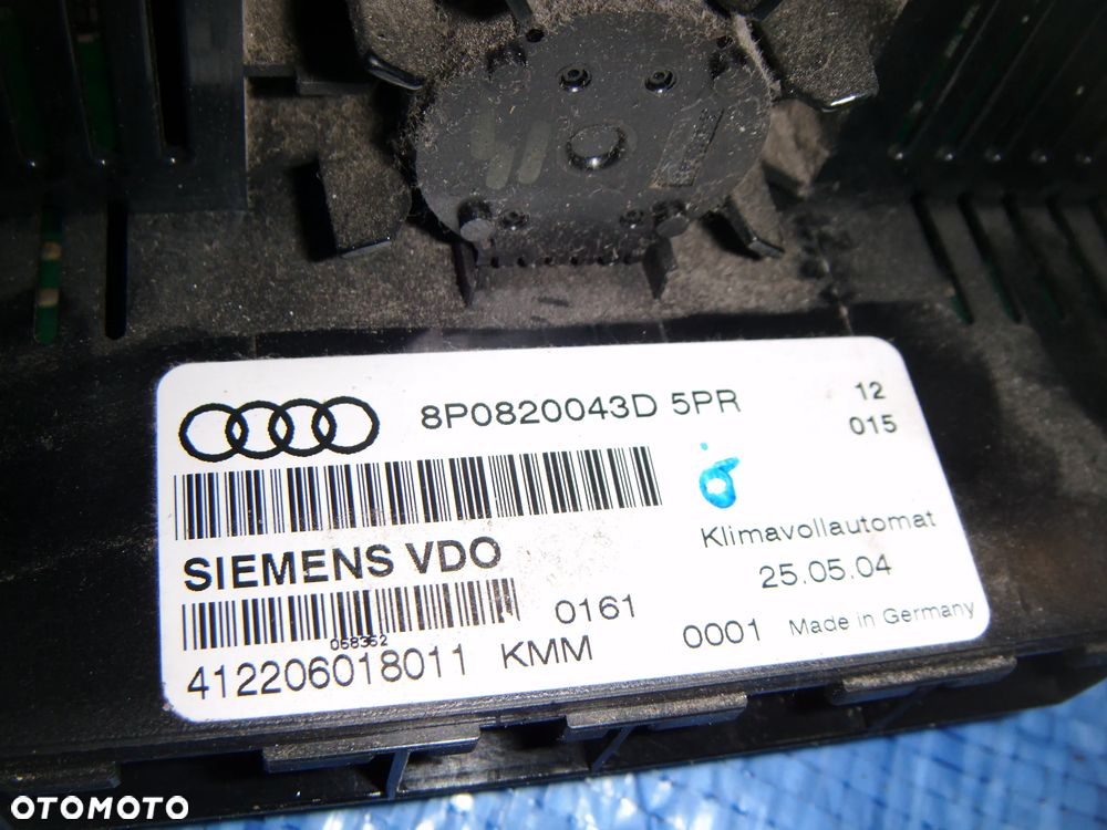 audi a3 8p panel sterowania nawiewem   8p0820043d - 2
