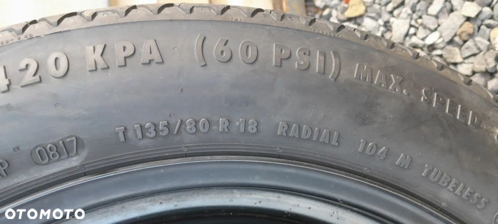 PEUGEOT 508 CITROEN C5 III X7 KOŁO DOJAZDOWE 135/80R18 18H2ET32 - 4