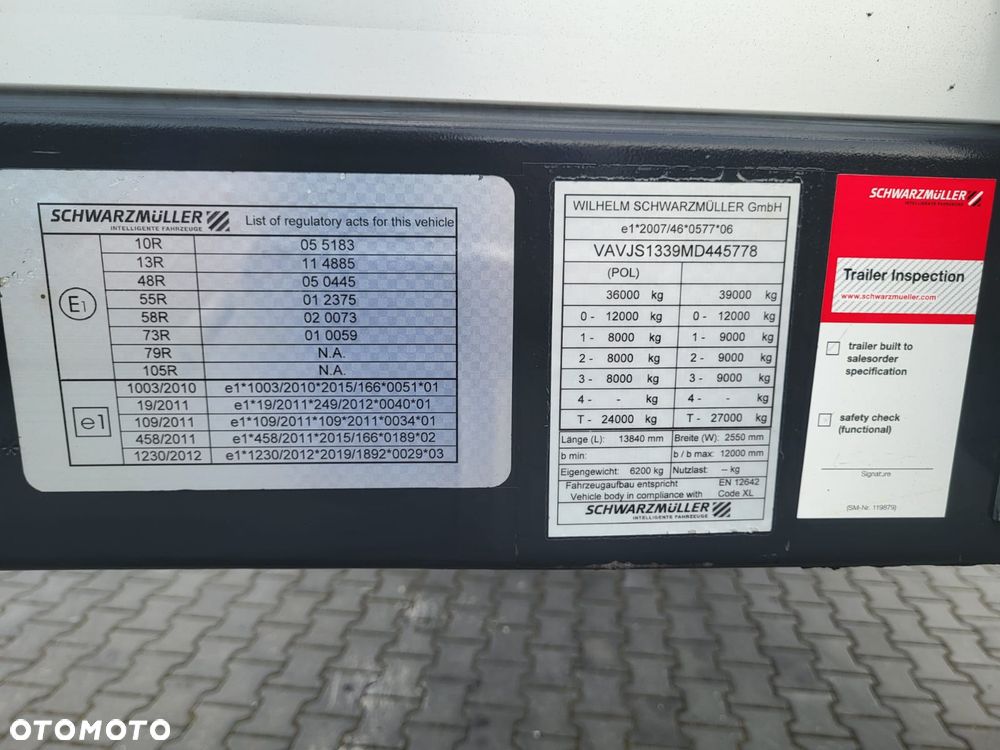Schwarzmuller Firana Standard Oś i Dach Podnoszone SAF KRAJOWA - 19
