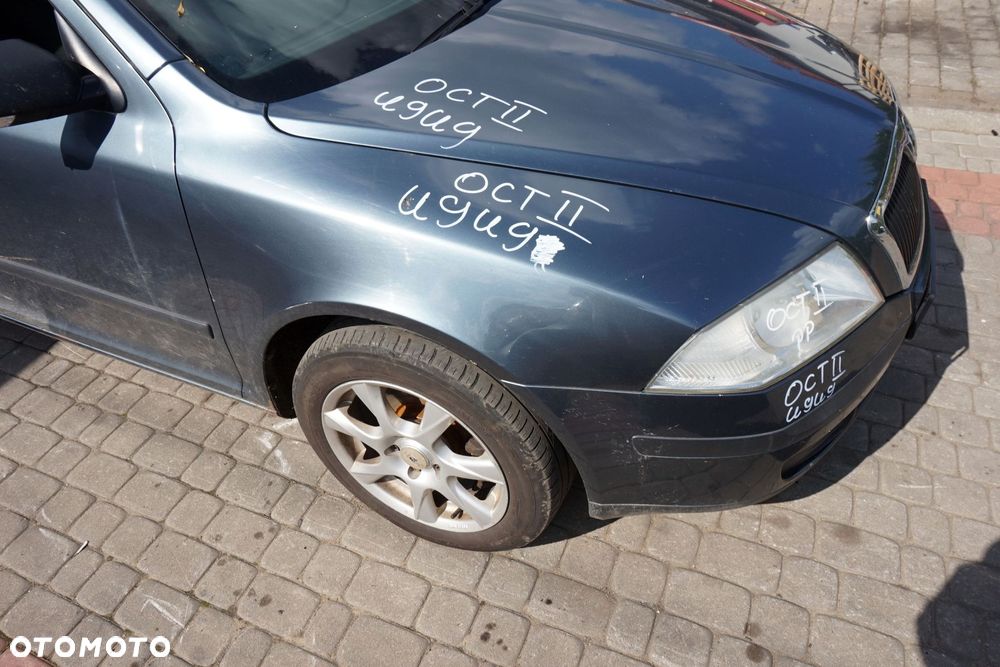 MASKA ZDERZAK BŁOTNIKI LAMPY OCTAVIA II 1Z5 9901 LV7F  SKODA 2004-2008 SZARY PRZÓD KOMPLETNY - 14