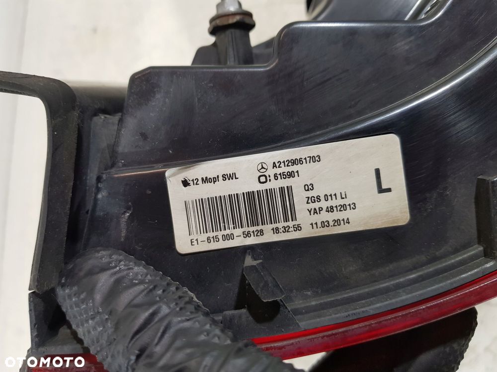 lampa lewy tył w błotnik a2129061703 mercedes e-klasa w212 lift eu kombi - 13