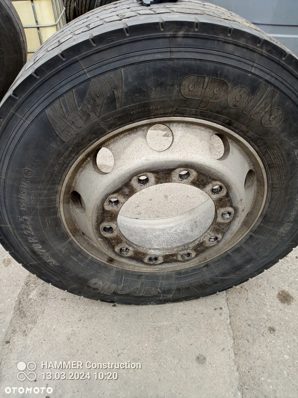 Opony Apollo 315/70 R22,5 na felgach Alcoa 22,5x9.00-176 całe koła