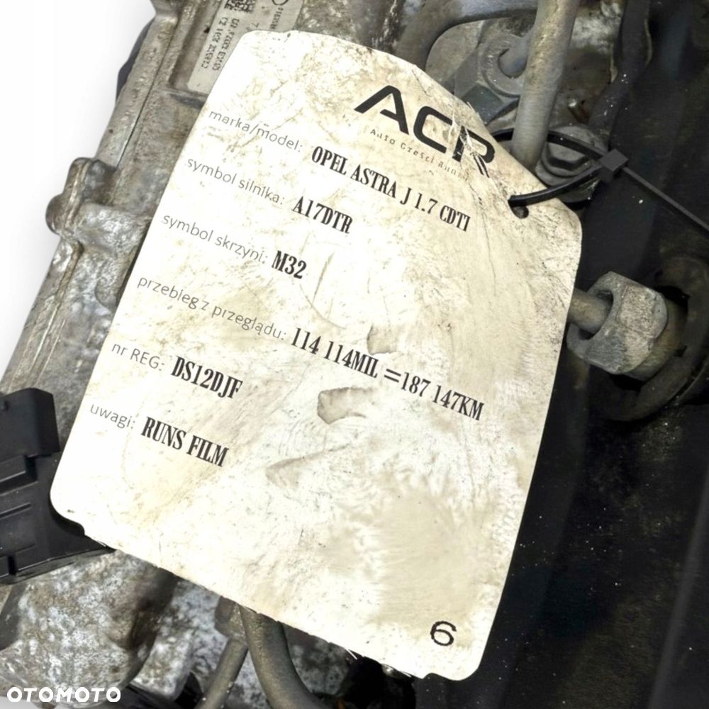 SILNIK A17DTR Opel Astra III H IV J Meriva B Zafira B 1.7 CDTI 125KM 187tyś - 14