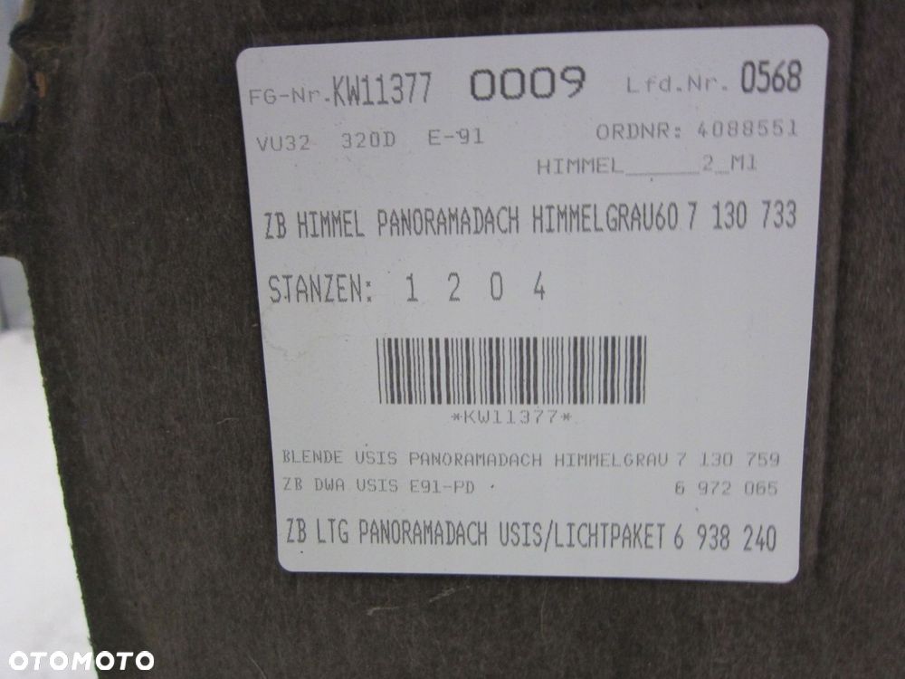 BMW E91 PODSUFITKA GRAU SZARA PANORAMA 6982757 - 16