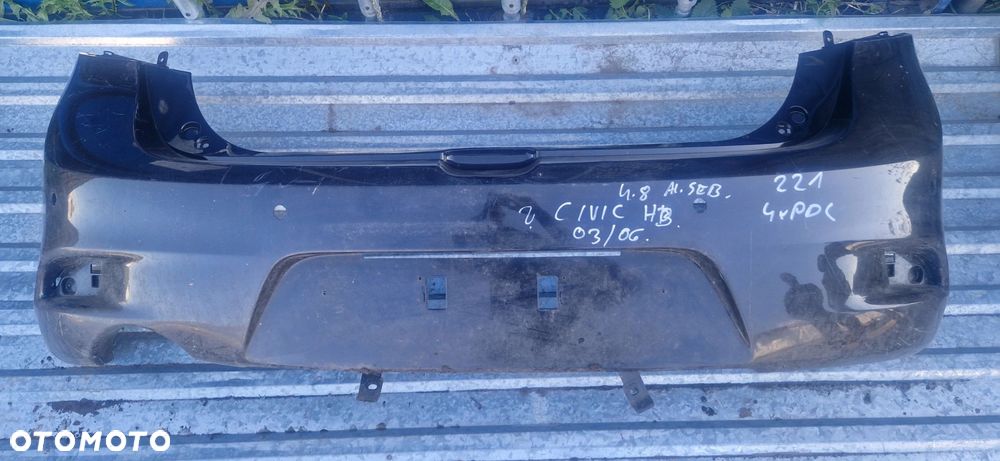 Zderzak Tył Honda Civic Hatchback 2003-2006r - 1