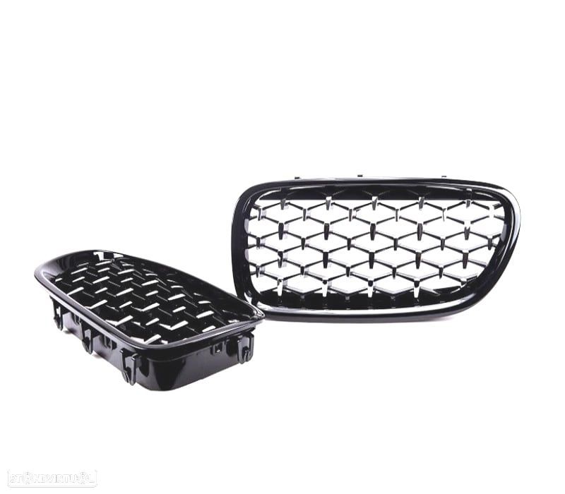 GRELHAS FRONTAIS BMW F10 F11 10-13 DIAMANTE NEGRO - 3