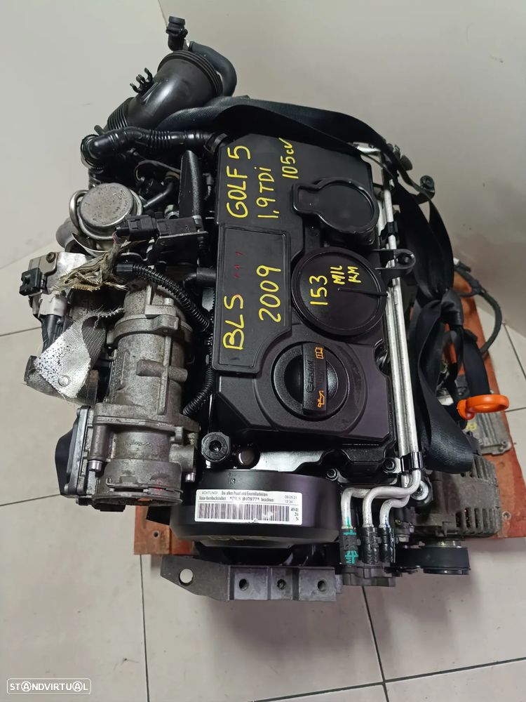 Motor golf 5 1.9TDI 105cv BLS caixa 5 velocidades KBL 2009 - 10