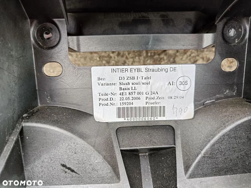 AUDI A8 D3 DESKA ROZDZIELCZA KONSOLA KOKPIT CZARNA SOUL - 4