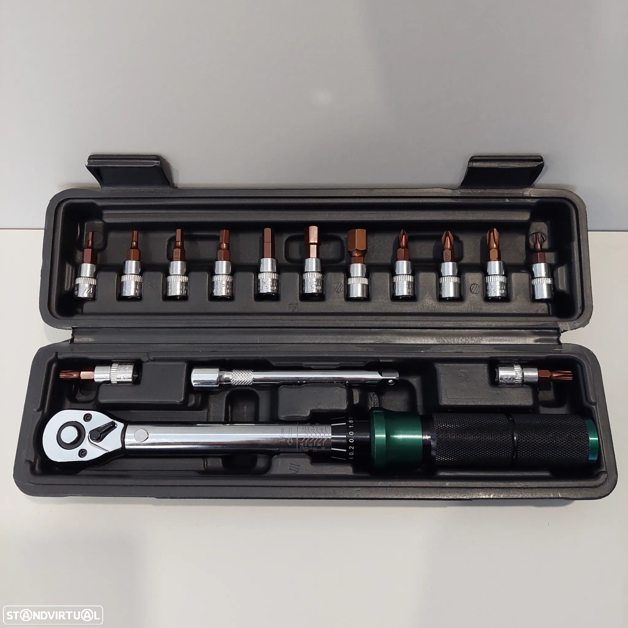 Conjunto Chave Dinamométrica 2-24 Nm - 15 peças - 7