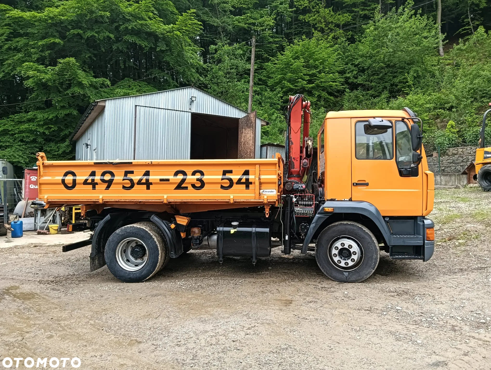 MAN 15.220 wywrotka 3 stronna HDS HIAB 2 osiowy dwu osiowa kiper HDS - 3