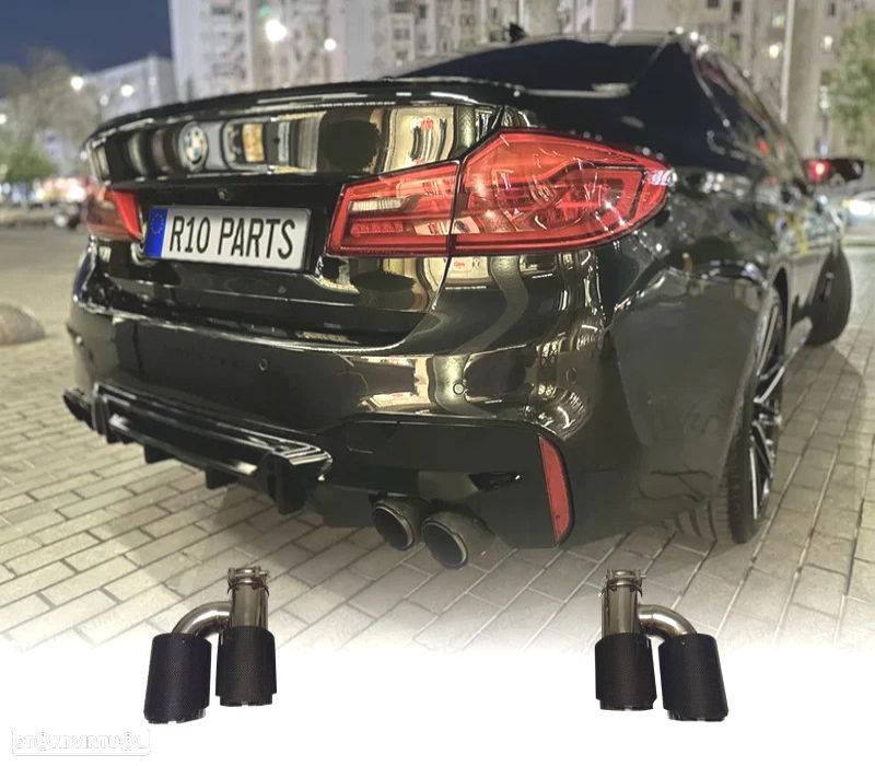 PONTEIRAS DE ESCAPE BMW G30 18-21 LOOK M5 PRETO - 1