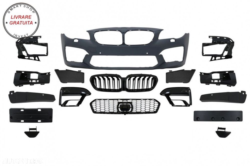 Bara Fata cu Grila Centrala BMW Seria 5 F10 F11 (2011-2017) M5 2020 Design- livrare gratuita - 10