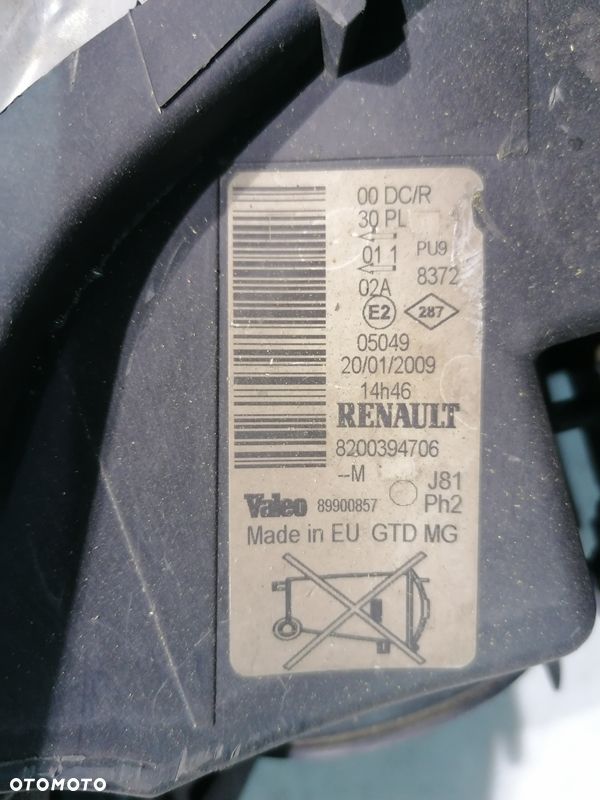 RENAULT ESPACE IV LAMPA LEWY PRZÓD PRZEDNIA XENON 8200394706 - 5