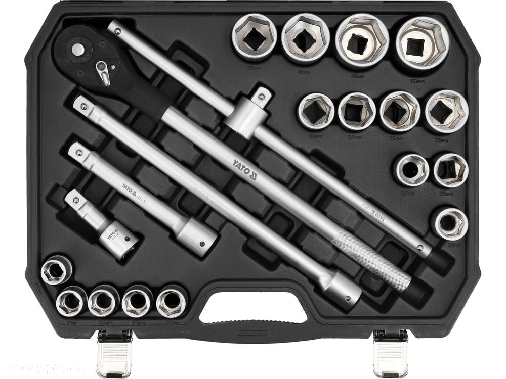 YATO KLUCZE NASADOWE ZESTAW NARZĘDZIOWY 3/4" 21 ELEMENTÓW NASADKI YT-13351 - 3