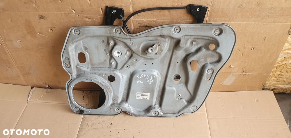 Mechanizm podnośnik szyby prawy przód VW Caddy III Lift 1T0837756M - 1