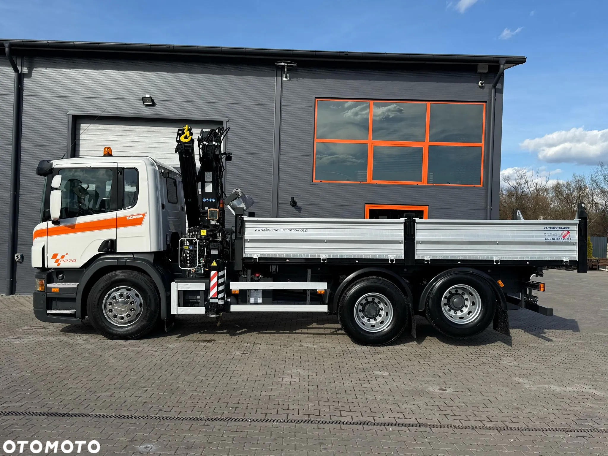 Scania Scania Scania P R 270 / 6x2 / 6x4 / wywrotka 3-S + HDS / stare tacho / żuraw , dzwig , kran , Krane - 3
