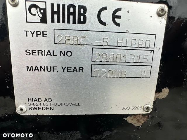 Palfinger HDS HIAB XS 288 E-6+Flyjib 4wysuwy wysuwow sterowanie radiowe - 18