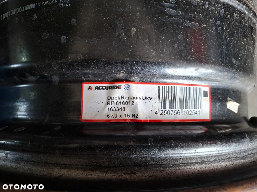 Felga stalowa Renault Master IV 6,5J ET66 16 cali 5x30 nr 403000037R - 3