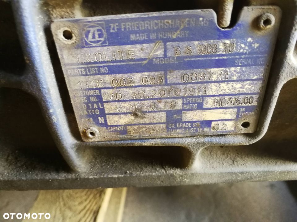 skrzynia biegów VOLVO FL EURO 5 Ecolite 6 S 1000 T0 - 2