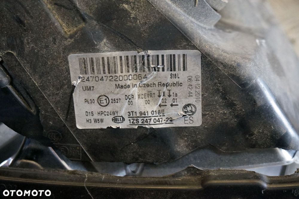 LAMPA PRZEDNIA PRAWA SUPERB II 3T 3T1941018E XENON SKRĘTNA SKODA 2008-2013 - 5