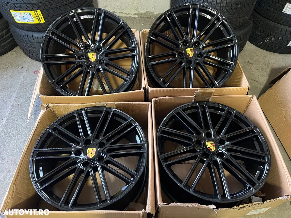 Jante Porsche 21 R21Panamera porsche cayenne jante porsche in doua latimi gloss black cu mici defecte - 7