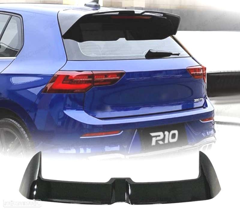 SPOILER VOLKSWAGEN VW GOLF 8 R LINE 20- PRETO BRILHANTE - 1