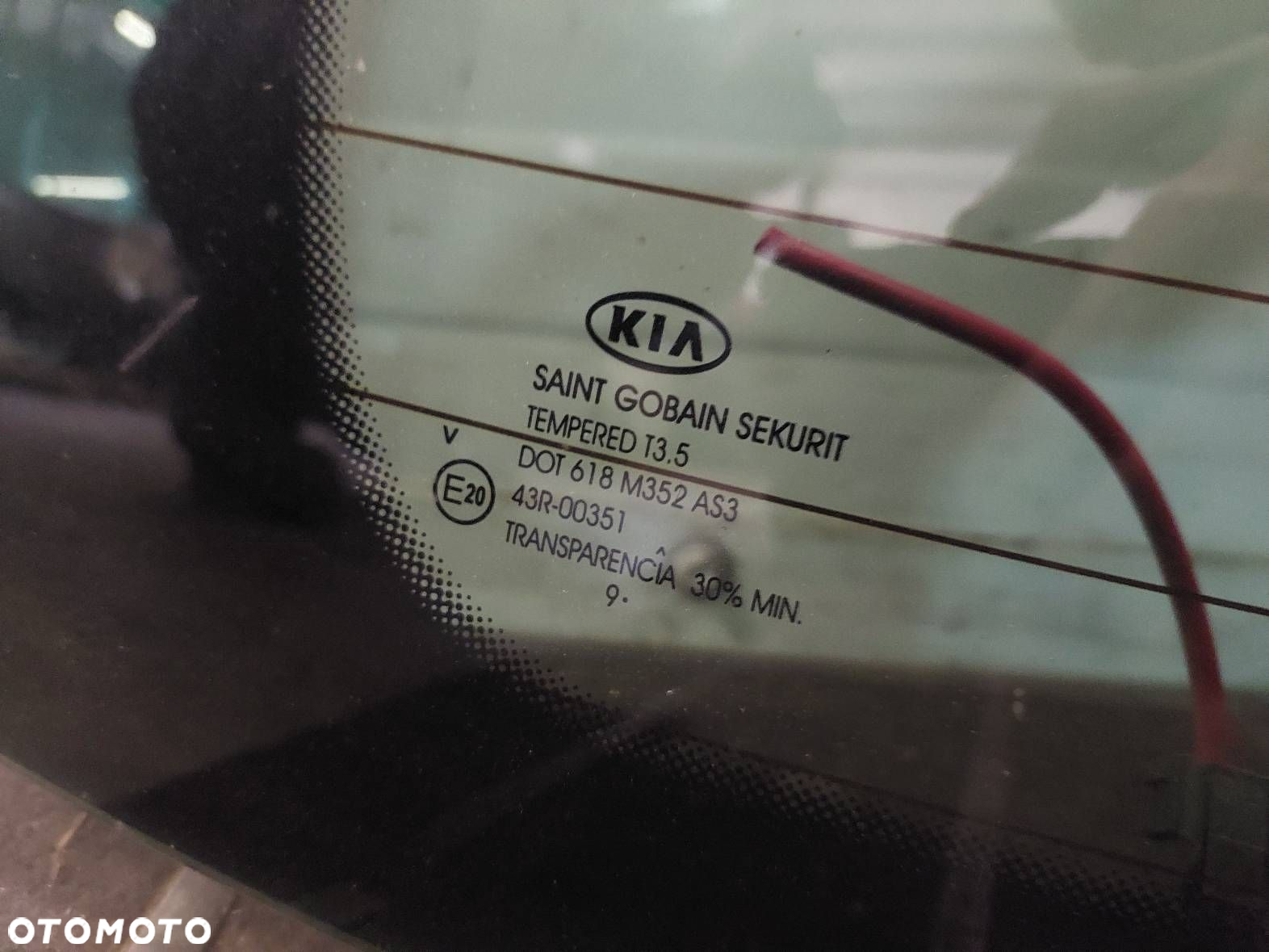 SZYBA TYŁ KLAPY BAGAŻNIKA KIA CEED I KOMBI MAZOWSZE - 2