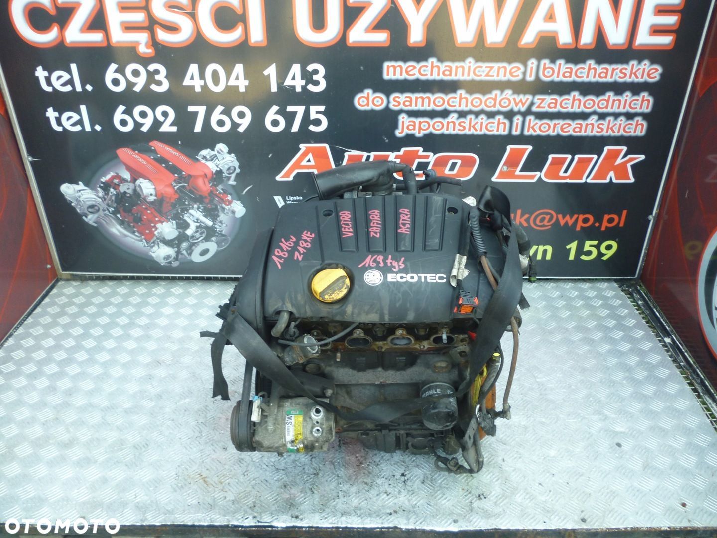 SILNIK OPEL VECTRA ZAFIRA 1.8 16V Z18XE 169 TYS - 1