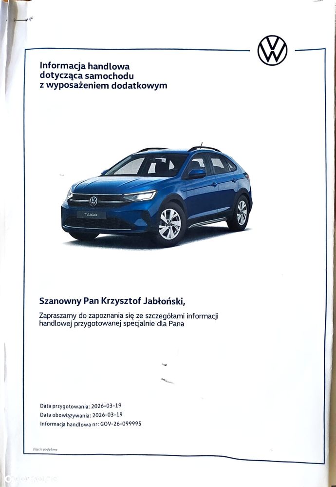 Volkswagen Taigo 1.0 TSI Pure DSG - 1