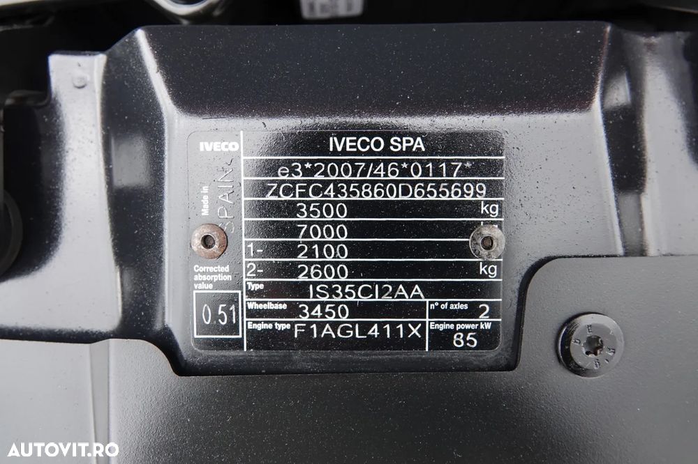 Iveco DAILY 35-120 / BASCULATOR SPATE / DUBLU / MANUAL / IMPORTAT - 38