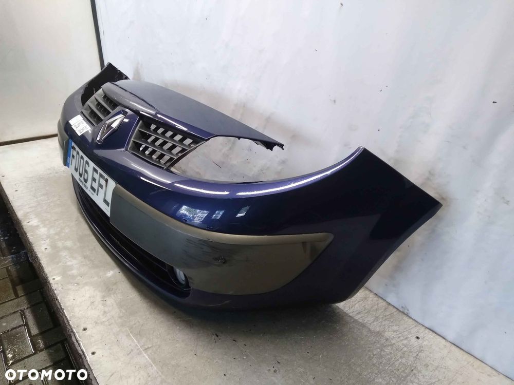 ^ ZDERZAK PRZÓD PRZEDNI DO RENAULT SCENIC II 2 GRANATOWY GRANAT HALOGENY NV432 - 3