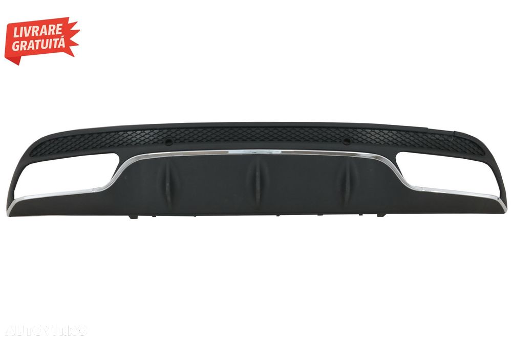 Difuzor Bara Spate cu Ornamente tobe Negre Mercedes C-Class W205 S205 (2014-2020) - livrare gratuita - 2
