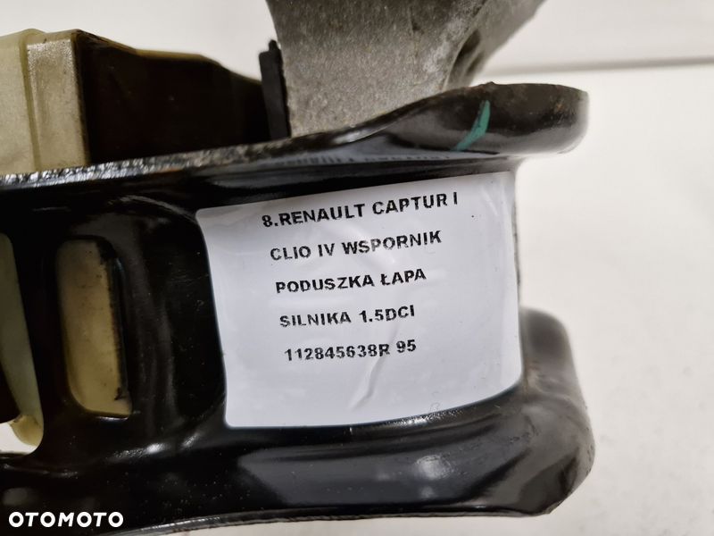 RENAULT CAPTUR 1 I CLIO 4 IV 1.5 DCI WSPORNIK PODUSZKA ŁAPA SILNIKA 112845638R - 8