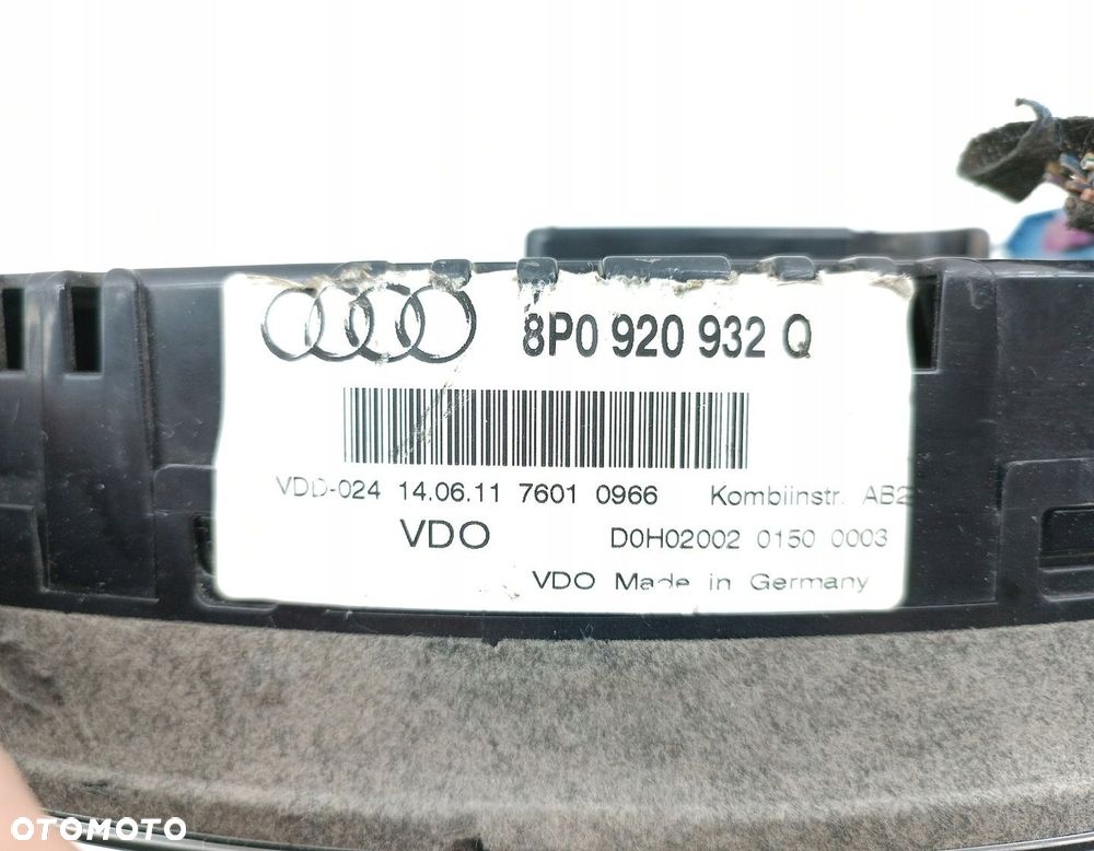 ZEGARY LICZNIK AUDI A3 8P 1.4 TSI 8P0920932Q - 6