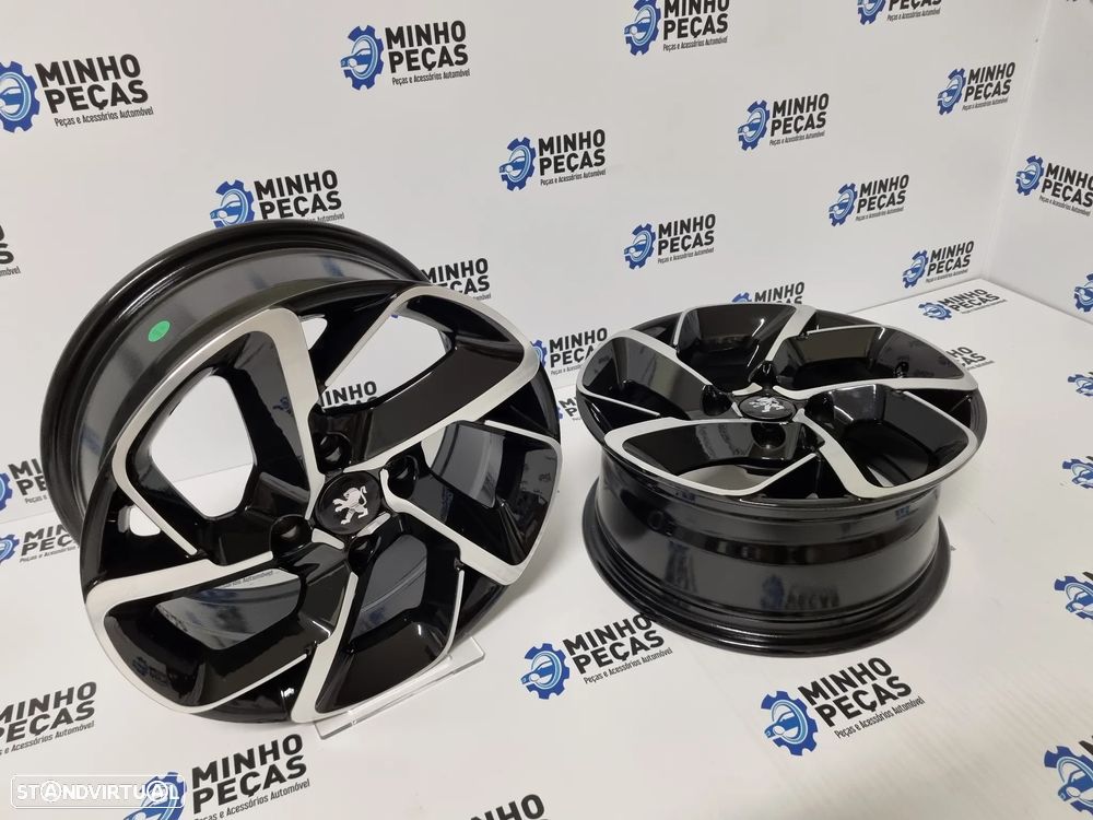 Jantes Peugeot em 15 Preto Polido (4x108) - 6
