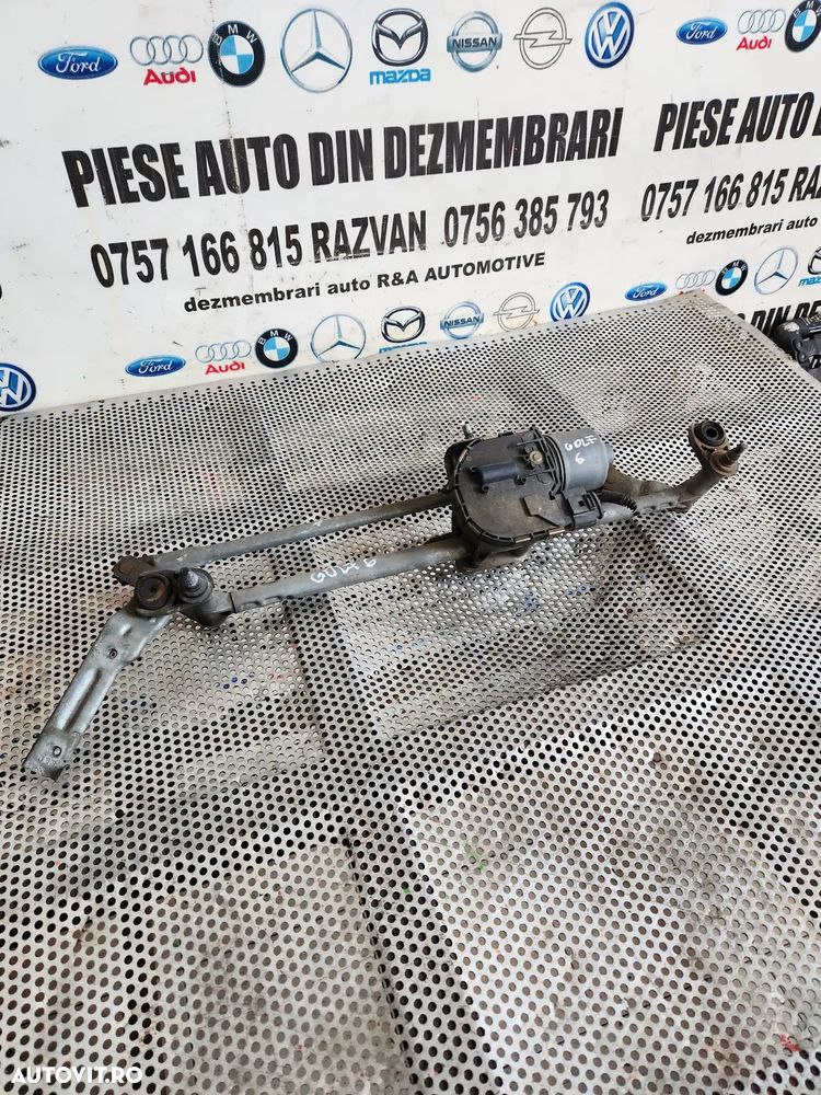 Ansamblu Motoras Stergator Vw Golf 6 Volan Stanga Europa - Dezmembrari Arad - 4