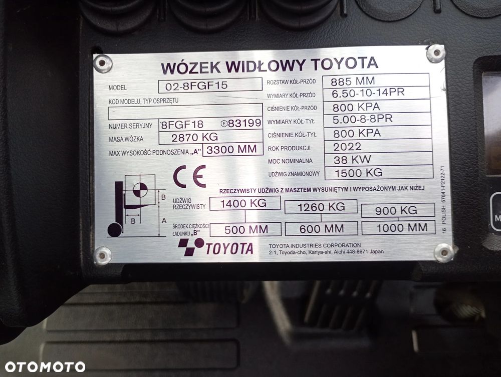 Toyota 02-8FGF15 - 22