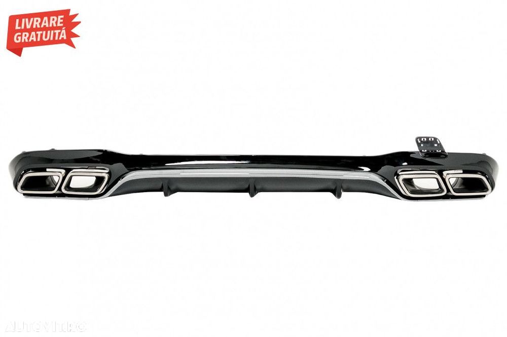 Difuzor Bara Spate cu Ornamente Toba Crom Mercedes E-Class W213 Sport - 1