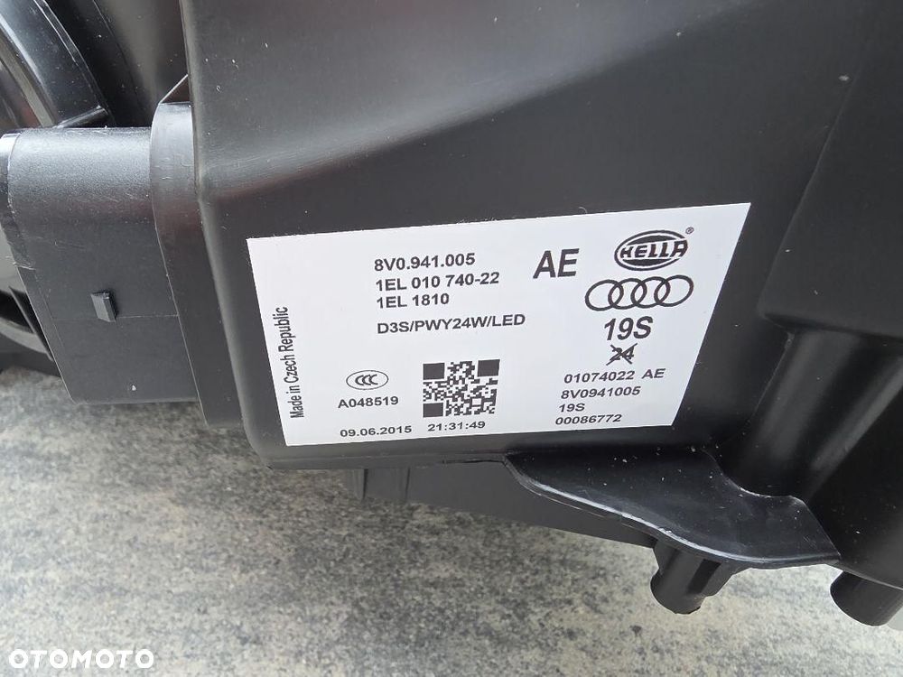 AUDI A3 S3 8V0 8V Lampy przód Bi-Xenon Led 8V0941005 8V0941006 - 13