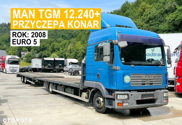 MAN TGM 12.240 // 2008 Rok // Euro 5 // + Przyczepa Konar 2 osie // 7.7+7.7 //