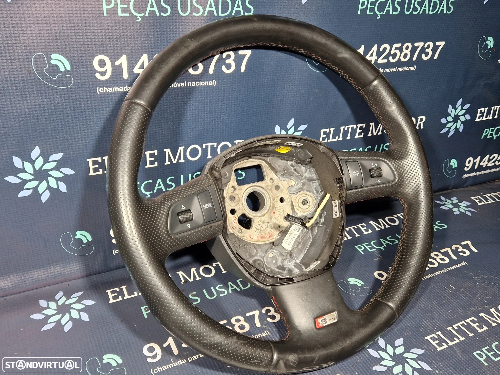 Volante usado multifunções em pele AUDI A6 C6 S-LINE - 4