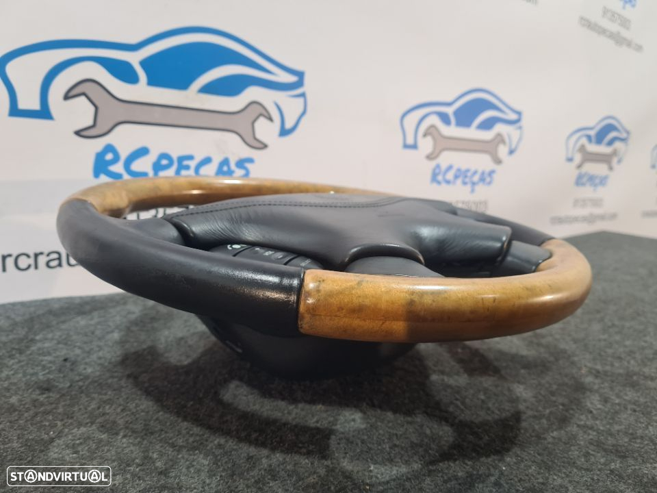 VOLANTE GUIADOR COMPLETO JAGUAR XKR X150 MADEIRA PELE COMANDOS MULTIFUNÇÕES AIRBAG XJ 308 - 3