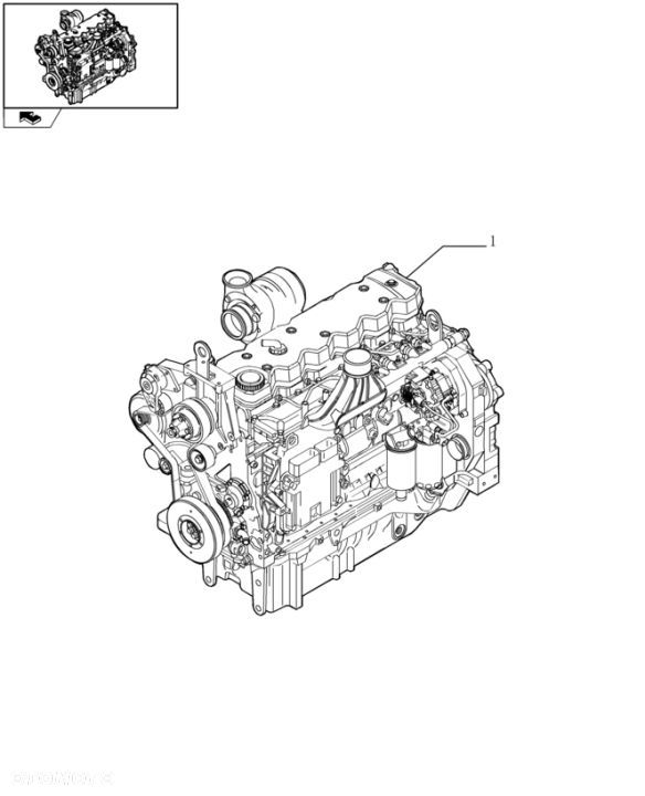 New Holland T6090 Silnik 87516256 - 1