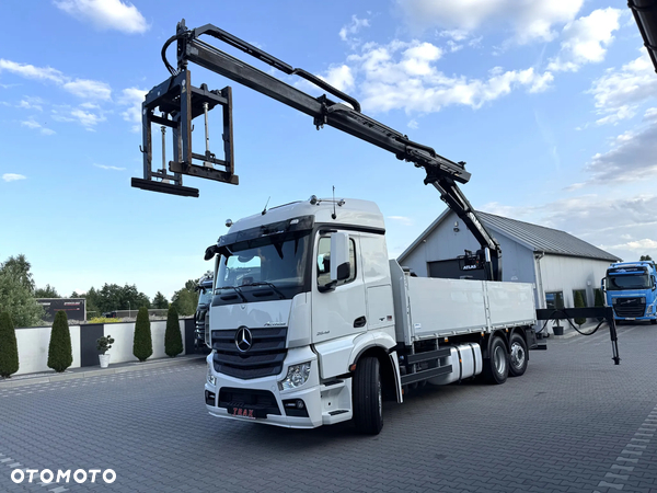 Mercedes-Benz Actros 2548 6x2 z HDS ATLAS 210.2, oś skrętna + przyczepa Schwarzmuller
